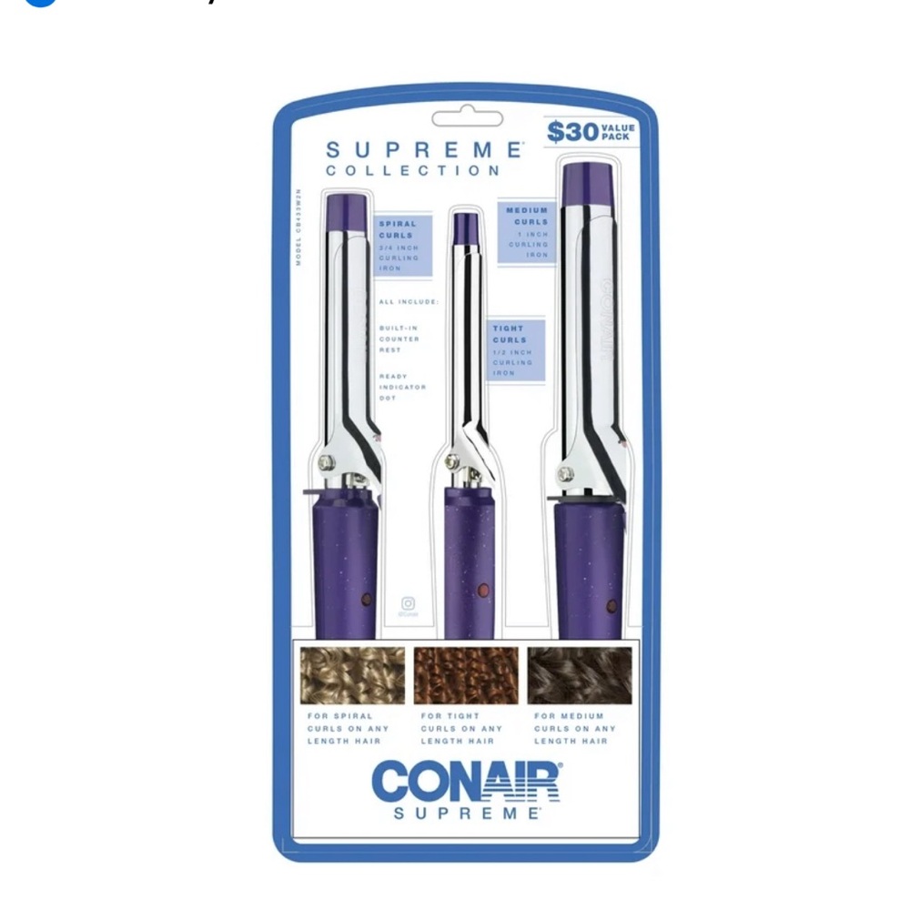 Conair Supreme Curling Iron Set - Purple